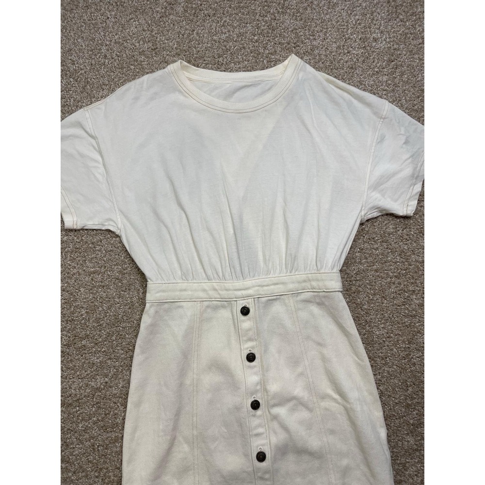 Pilcro Anthropologie Denim Skirt & Knit Tee Twofer Mini Dress Cotton S-4 - Picture 6 of 16